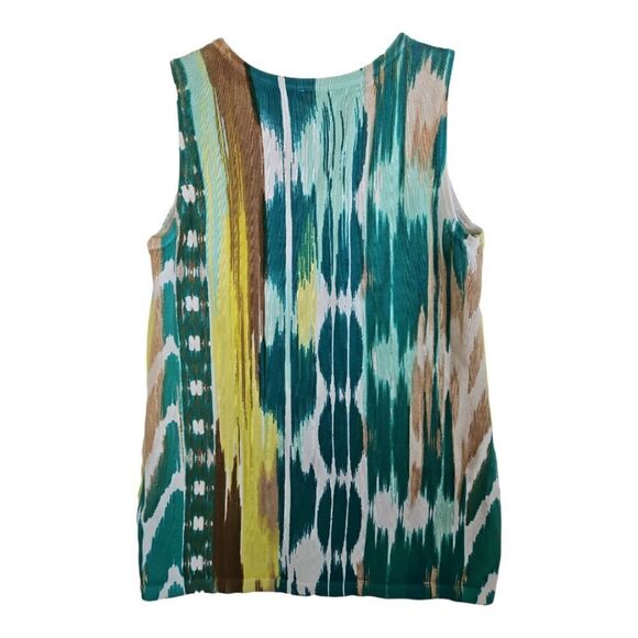 Chico's Ikat Sleeveless Sweater Tank Top Size 0 Small - Picture 4 of 6